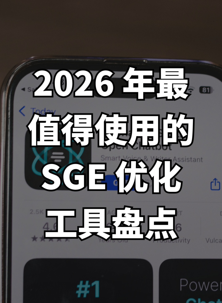 2026 年最值得使用的 SGE 优化工具盘点